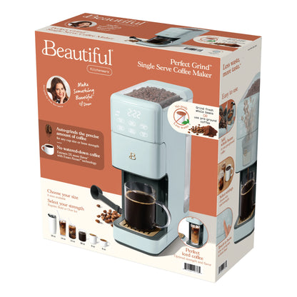 Beautiful Perfect Grind�?Programmable Single Serve Coffee Maker, White Icing by Drew Barrymore