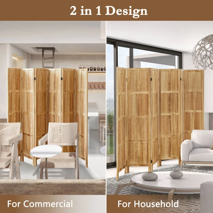 Aletheiawu 4 Panel Room Divider Wall and Folding Privacy Screens��No Installation Required��White
