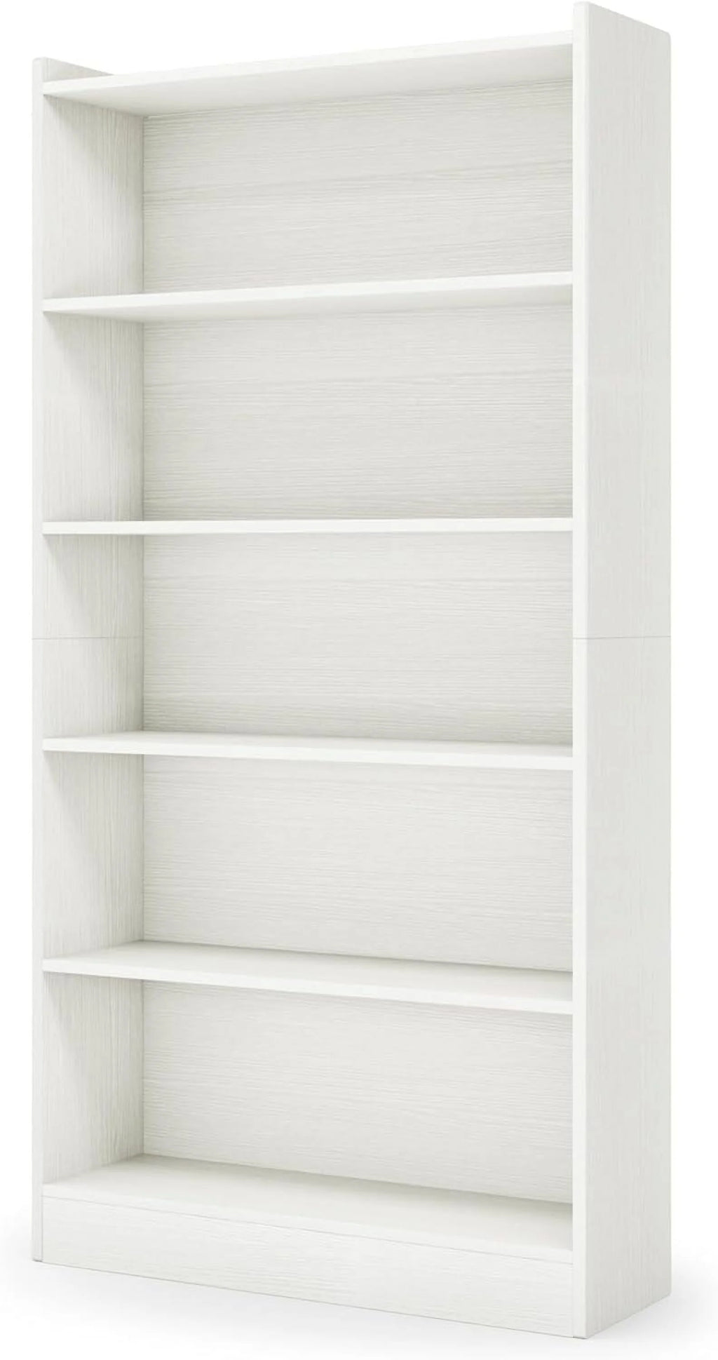 LL 72-inch Tall Bookcase, Modern 6-Tier White Library Bookshelf with Storage Shelves, Large Open Bookcases Wood Display Shelving Unit for Bedroom Living Room Office