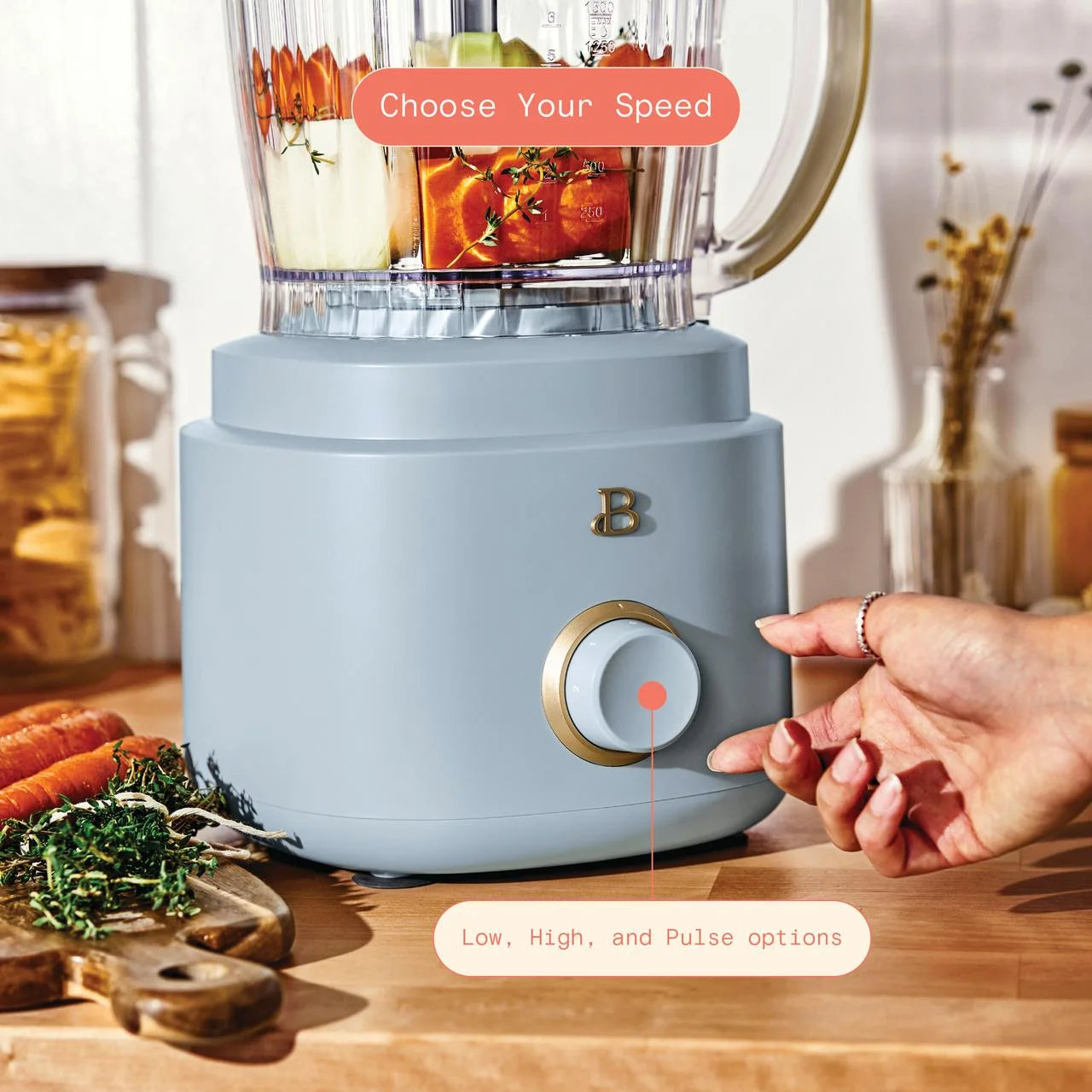 Beautiful 10-Cup Food Processor with Accessories, White Icing by Drew Barrymore