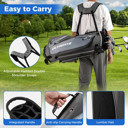 Costway Men's Complete Golf Clubs Package Set 10 Pieces Includes Alloy Driver
