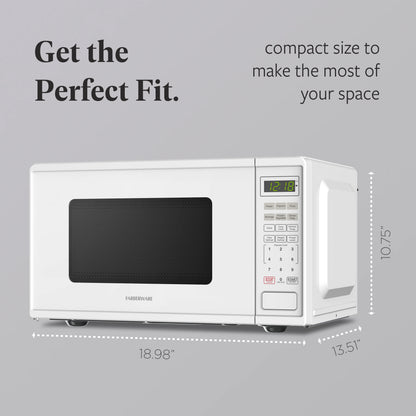 Farberware Countertop Microwave Ov 1100 Watts, 2.2 cu ft - Smart Sensor With LED Lighting and Child Lock - Perfect for Apartments and Dorms - Easy Clean Black Interior, Stainless Steel