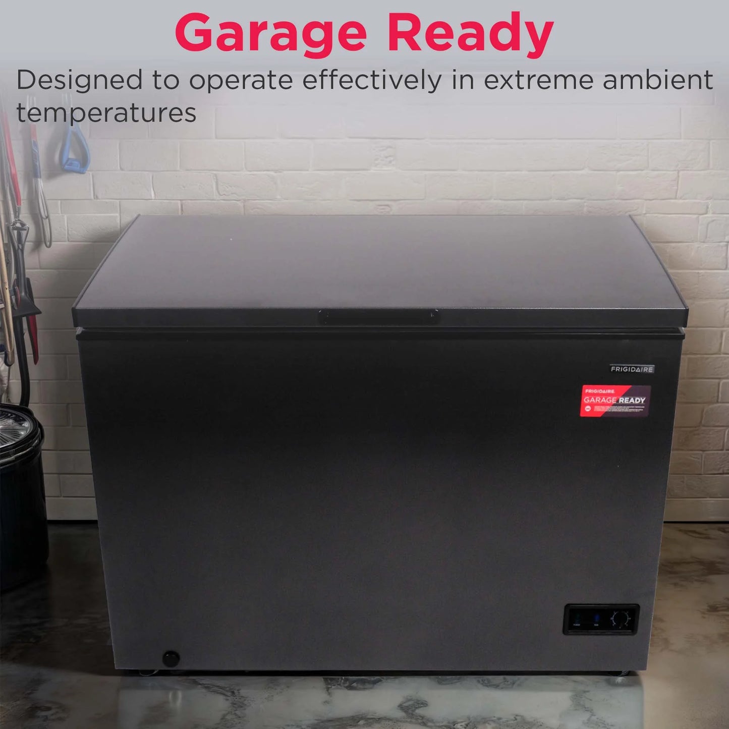 Frigidaire, 5.0 Cu. ft. Chest Freezer, Black Granite Design