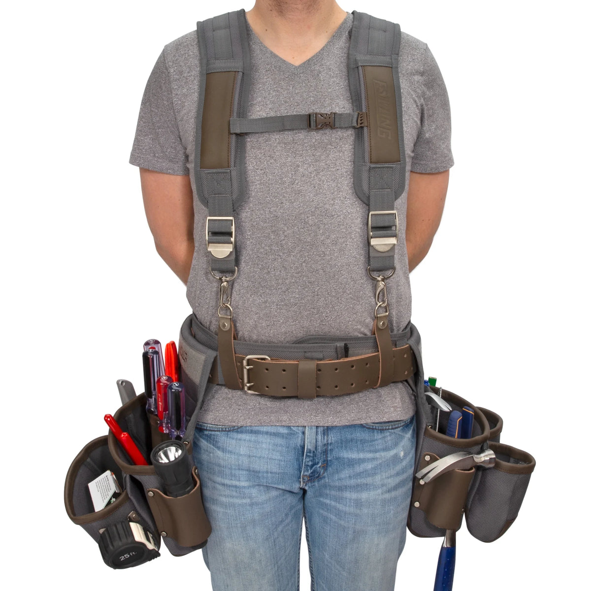 Estwing 94745 15-Pocket Framer's Tool Pouch Apron Set