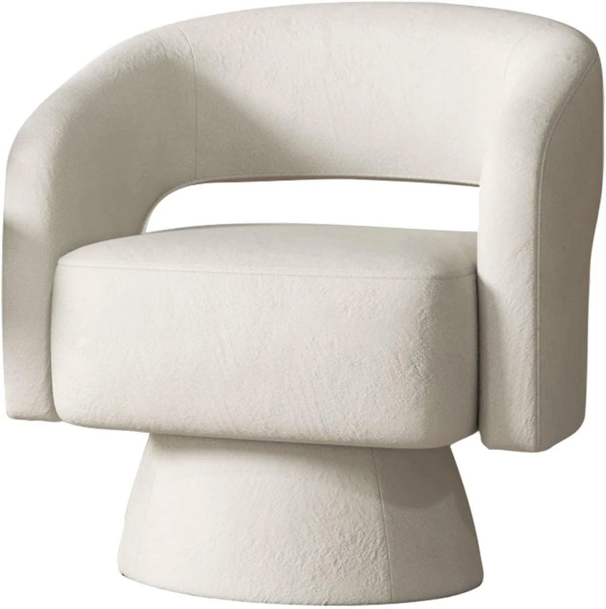 Bonzy Home 360° Swivel Barrel Chair, Velvet Accent Armchair for Living Room, Bedroom & Office, Gray