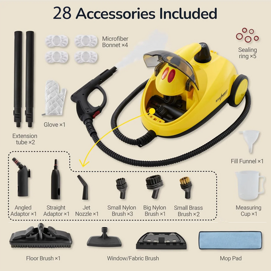 STEAMBOT  Steam Cleaner with 28-in-1 powerful,Applicable to different floor materials Strong rotational force and convenient to use