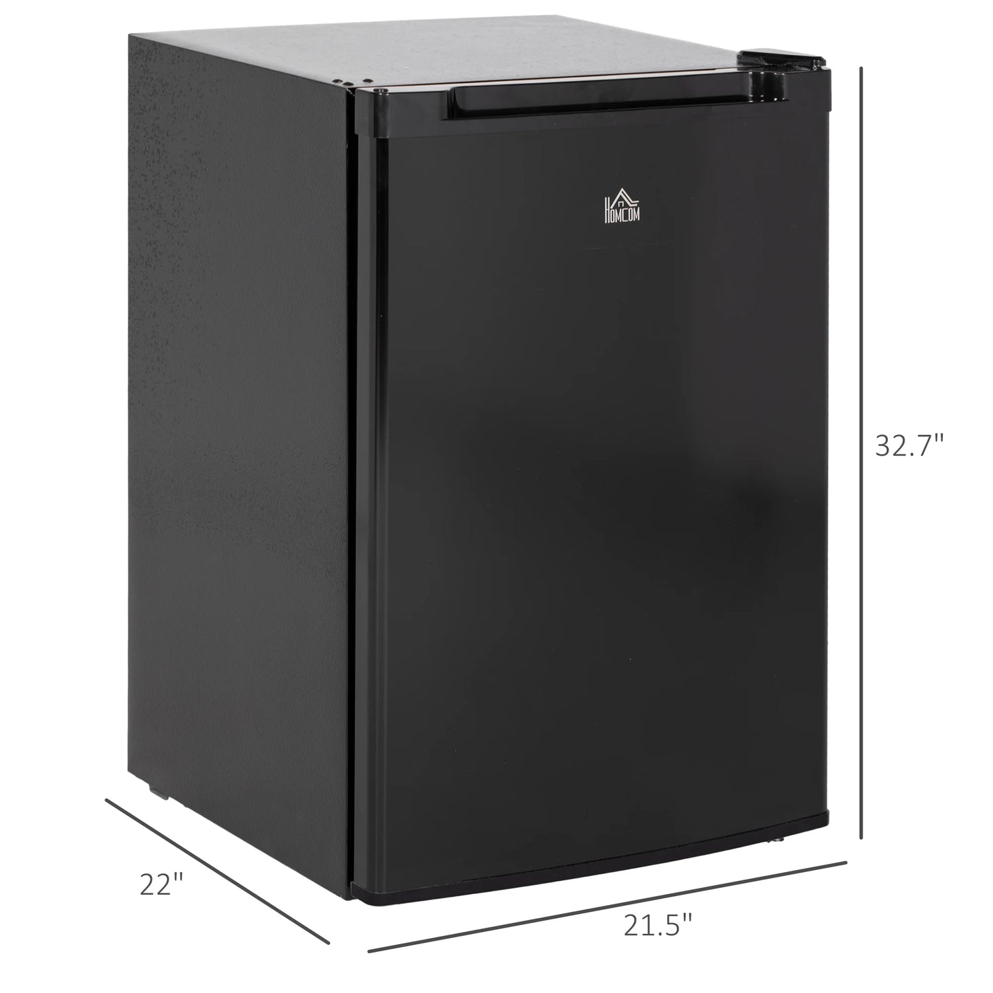 HOMCOM 3 Cu Ft Mini Freezer, Reversible Door, Under Counter Freezer, Black
