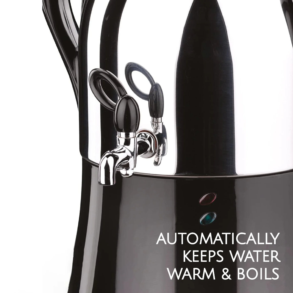 Korkmaz Hanedan Premium Silver 18/10 Cr-Ni Stainless Steel Dishwasher Safe Electric Tea Maker
