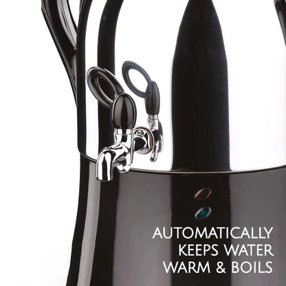 Korkmaz Hanedan Premium Silver 18/10 Cr-Ni Stainless Steel Dishwasher Safe Electric Tea Maker