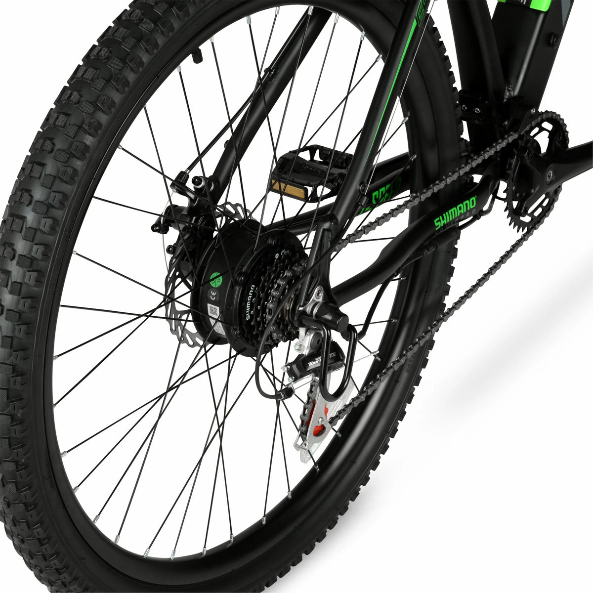 29" Hyper Bicycles 36V Class 2 Electric Mountain Bike for Adults, 350W E-Bike Motor, Black
