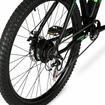 29" Hyper Bicycles 36V Class 2 Electric Mountain Bike for Adults, 350W E-Bike Motor, Black