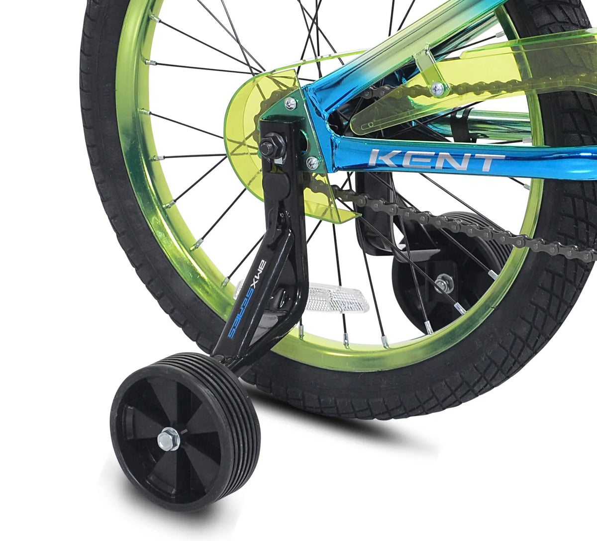 18" Kent Glitch BMX Child Bicycle, 18" Wheels, Kids Ages 6-12 Years, Blue/Green
