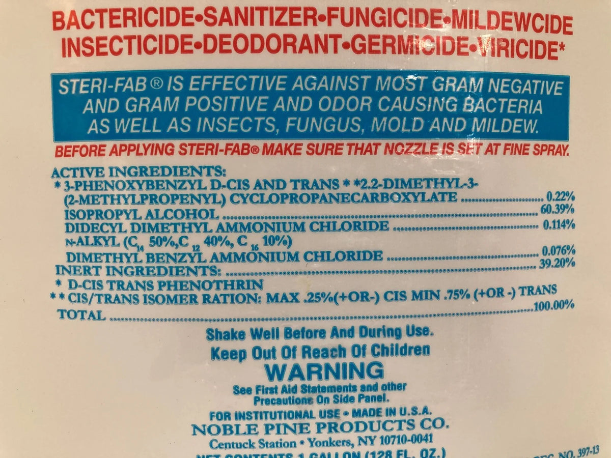 Steri-Fab Kills Bed Bug Pest Control Insecticide Deodorizer Fungicide, 4 Gallons