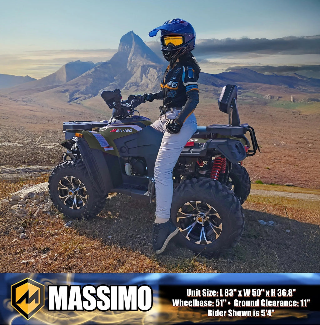 Massimo MSA450F Adult ATV Quad 352cc 25 HP 4 Stroke 4-Wheeler - Sand