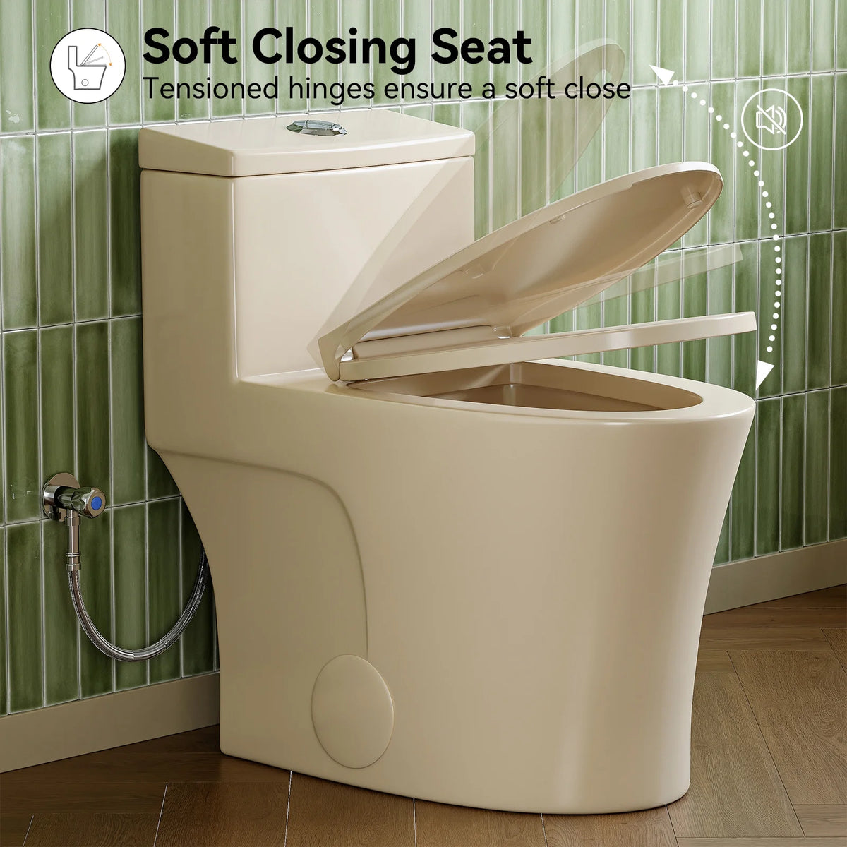 HOROW Compact One Piece Toilet with Comfort Seat ADA Height 17.3" Elongated Dual Flush 0.8/1.28 GPF