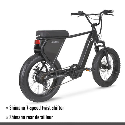 Hyper Bicycles Ultra 40 20" 36V Electric Bike for Adults, 250W E-Bike Motor, Matte Black