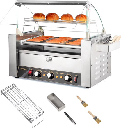 ROVSUN 1050 W 18 Hot Dog Capacity Commercial Hot Dog Roller Grill