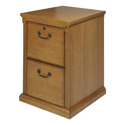 Martin Furniture Huntington Transitional Oxford 2 Drawer Wood File Cabinet - Oak