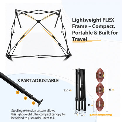 EAGLE PEAK Flex Ultra Compact 4 ft x 4 ft Pop-up Changing Room Canopy, Portable Privacy Cabana