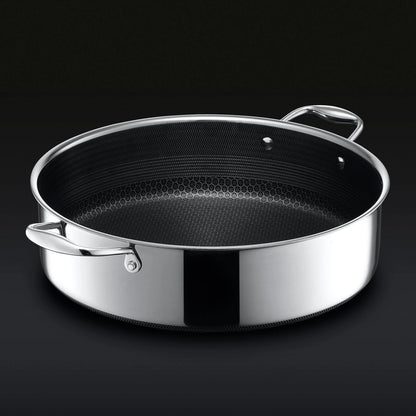 Hybrid Deep Saut�� Pan/Chicken Fryer with Lid, 7-Qt