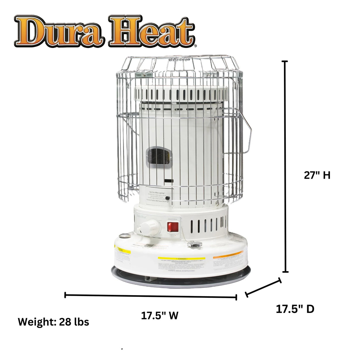 Dura Heat Convection Kerosene Heater, 23,800 BTU, Indoor Portable Heater - DH2304BB