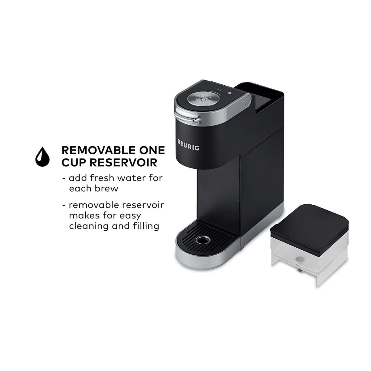 Keurig K-Mini Plus Single Serve Coffee Maker with K-Cup Pod (Black)