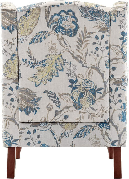 EROMMY Upholstered Accent Chair, Floral Print Fabric Armchair