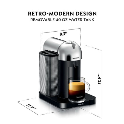 Breville Nespresso Vertuo Coffee & Espresso Single-Serve Machine in Matte Black