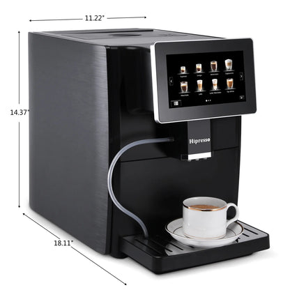 Hipresso CM-1001 Programmable Super-automatic Espresso Coffee Machine with Large 7 inches HD TFT Display