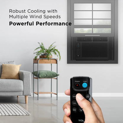 TCL 6,000 BTU Window Air Conditioner, 250 sq. ft., LED Display, Included Remote,  White, W6W32
