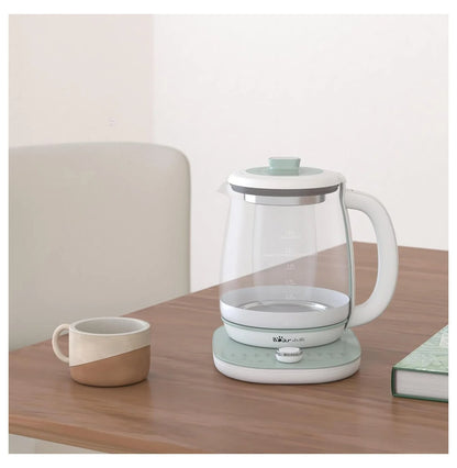 Bear Electric Kettle with Infuser & Stew Pot - 1.8L Health Pot, 16 Menus, Glass Kettle, Tea Maker, 120V, Green