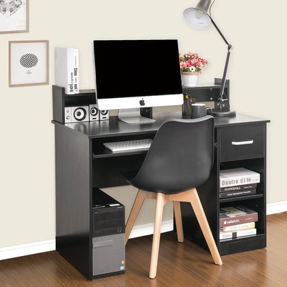 Ktaxon Computer Desk Home Office Workstation Laptop Table Drawer Shelf Furniture White