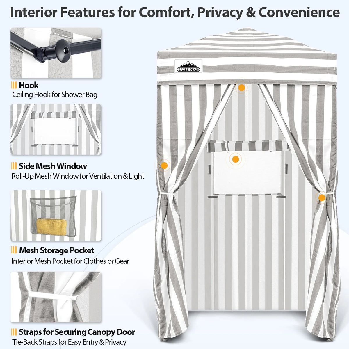 EAGLE PEAK Flex Ultra Compact 4 ft x 4 ft Pop-up Changing Room Canopy, Portable Privacy Cabana