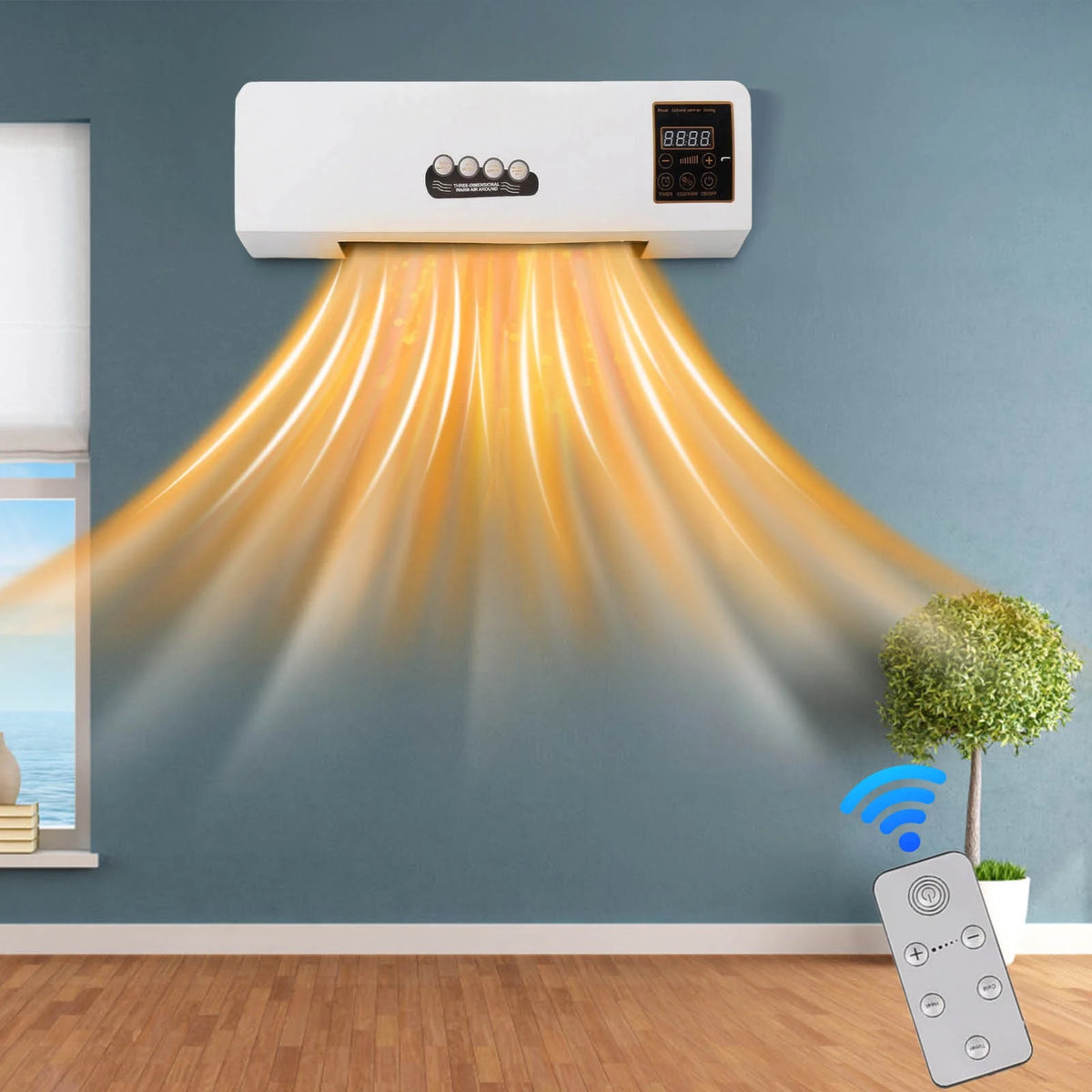 20000 BTU 450 Sqft Wall Mount Conditioner & Heater,Small Window Ac Unit,Small Conditioner,Stand Mounted Conditioner Mini and Heating Conditioner with Remote Control Conditioning