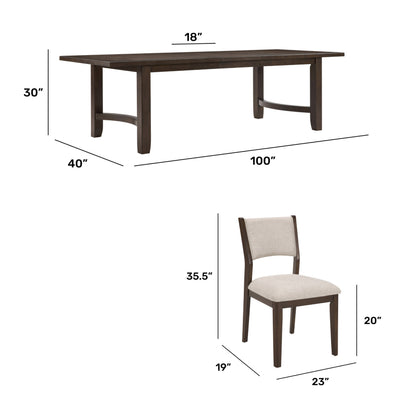 Flexsteel Norman Dining Table and 8 Chairs