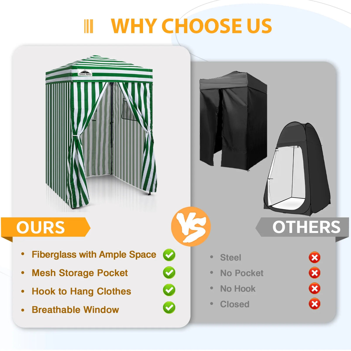 EAGLE PEAK Flex Ultra Compact 4 ft x 4 ft Pop-up Changing Room Canopy, Portable Privacy Cabana