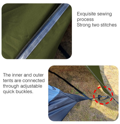 Top Lander 4 Person Tents for Camping Waterproof with Two Porch Hot Tent Bushcraft Shelter 4 Season Family Tent
