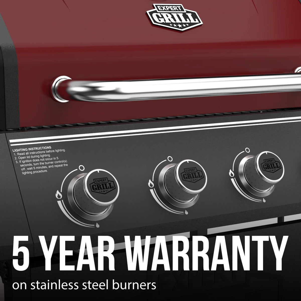 Expert Grill 4 Burner with Side Burner Propane Gas Grill in Blue