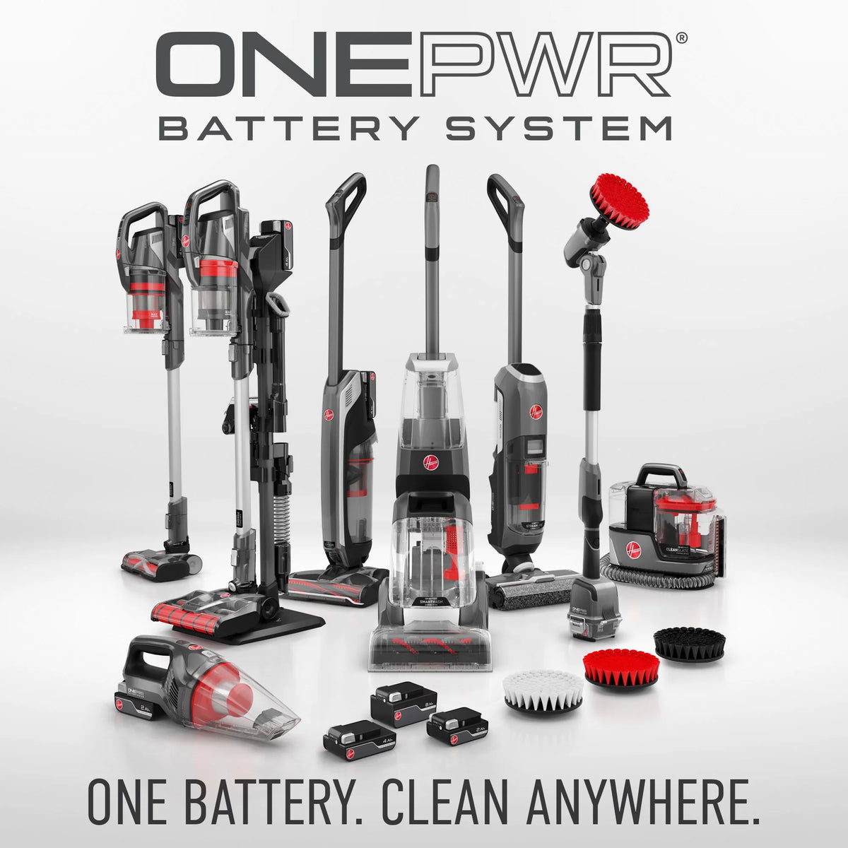 Hoover ONEPWR Evolve Pet Elite & ONEPWR Hand Vac, Upright Vacuum and Hand Vacuum Bundle, Pet Friendly, Powerful Suction, for Multi-Surfaces, BH53810V, Gray