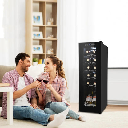 Ktaxon 18 Bottle Compressor Wine Cooler Freestanding Wine Fridge, Fast Cooling, Low Noise