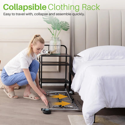 Hokeeper 550 lbs Heavy Duty Commercial Grade Garment Rack Portable Freestanding Modern Clothes Rack, Silver
