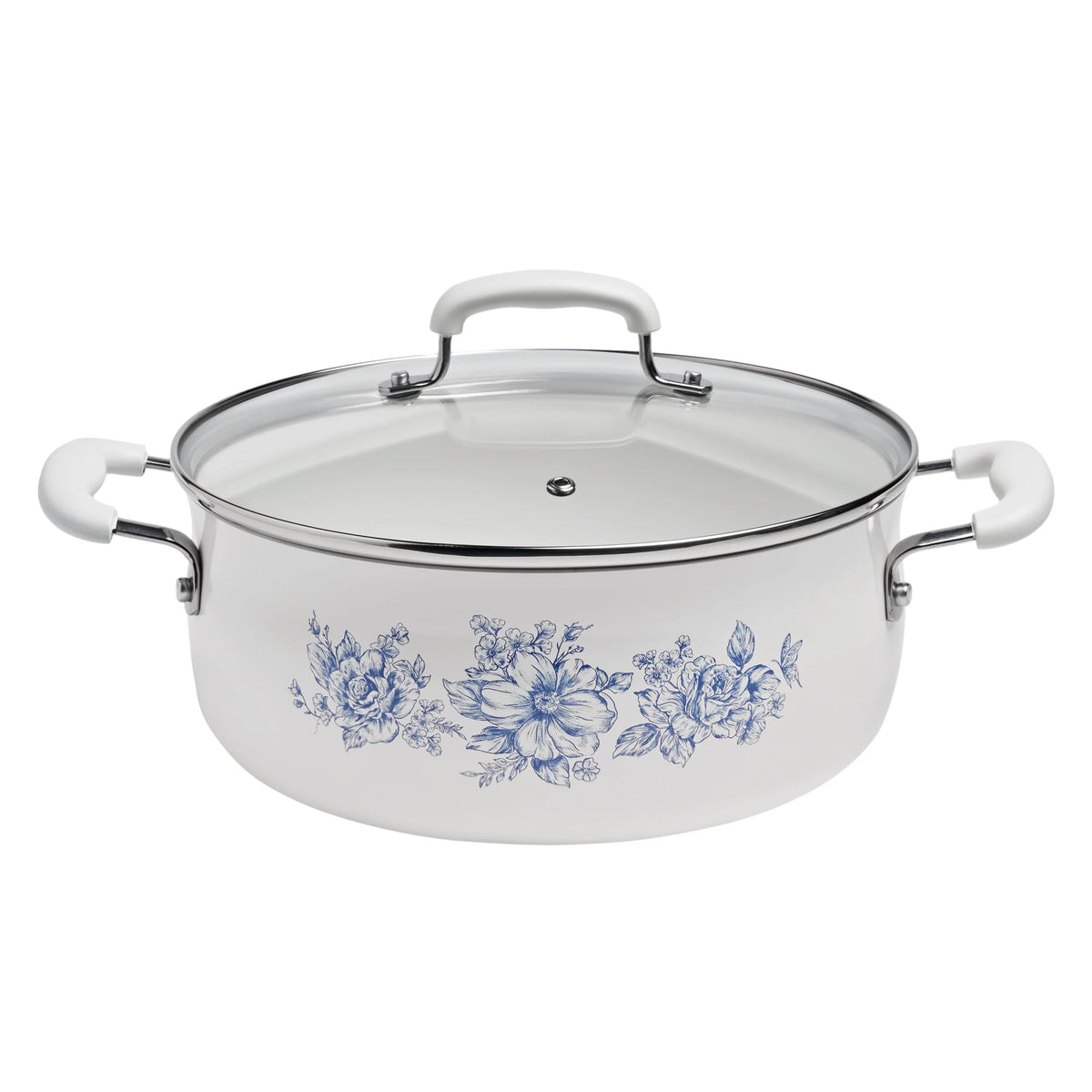 The Pioneer Woman 12-Piece Classic Ceramic Cookware Set, Agatha Blue