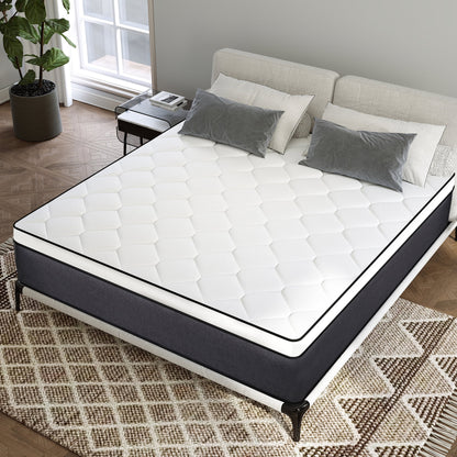 Full Mattress, 14 inch Hybrid Mattress in a Box,Medium Firm