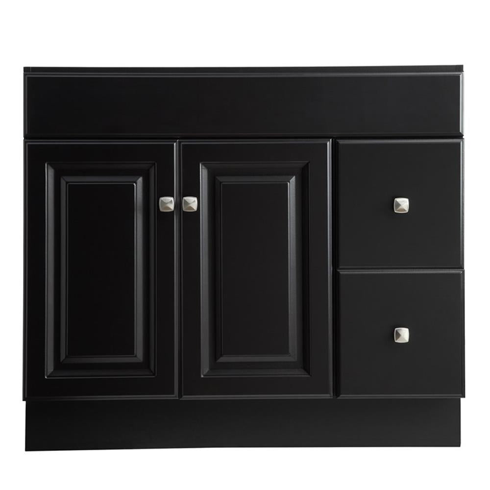 Design House Wyndham 36" Solid Wood Ready to Assemble 2-Door and 2-Drawer Bathroom Vanity Cabinet, White