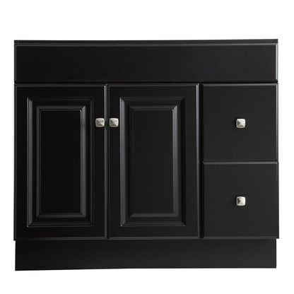Design House Wyndham 36" Solid Wood Ready to Assemble 2-Door and 2-Drawer Bathroom Vanity Cabinet, White