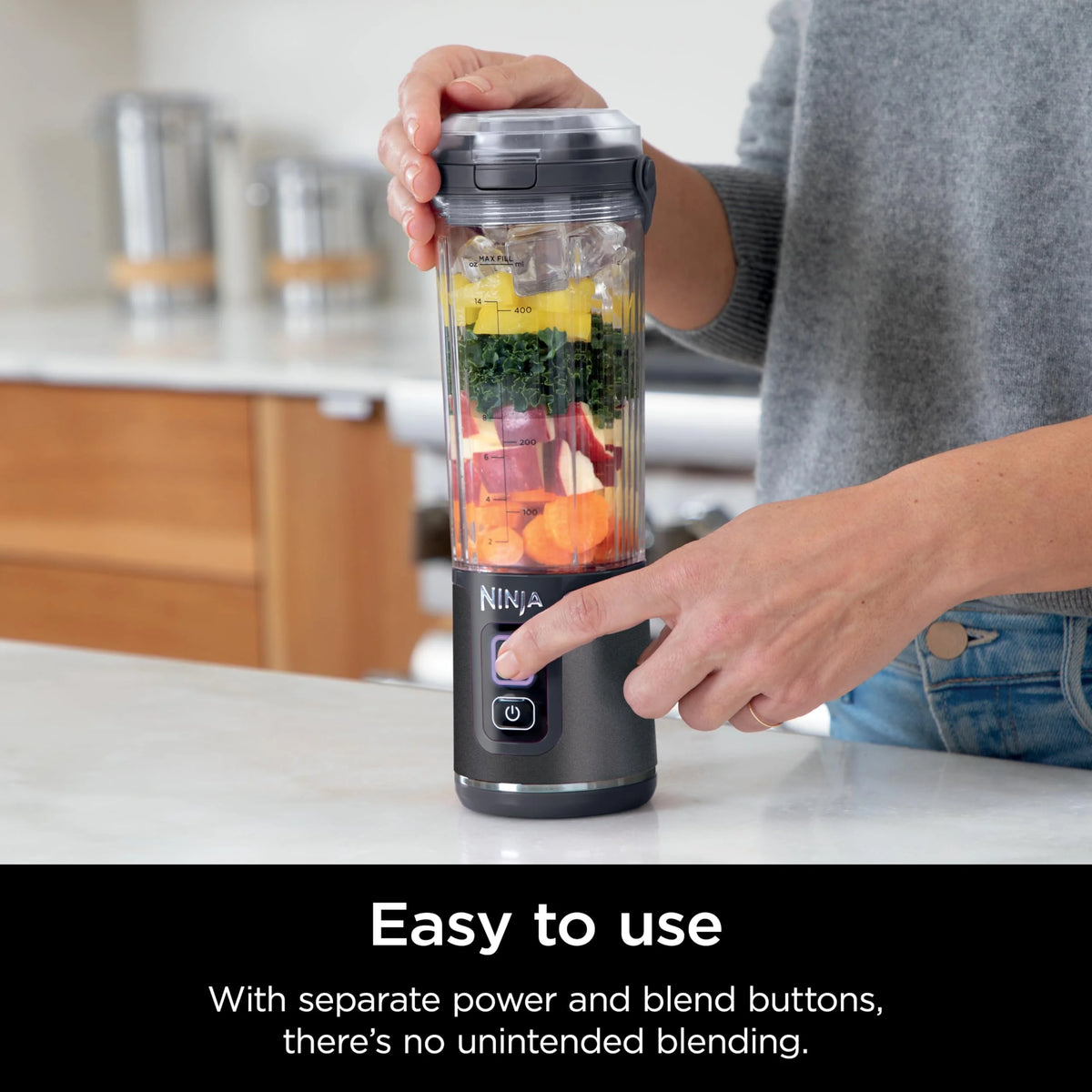 Ninja Blast Portable Blender, Cordless, 18oz. Vessel, Personal Blender for Shakes & Smoothies, BPA Free, Leakproof Lid & Sip Spout, USB-C Rechargeable, Dishwasher Safe Parts, Metallic Purple,