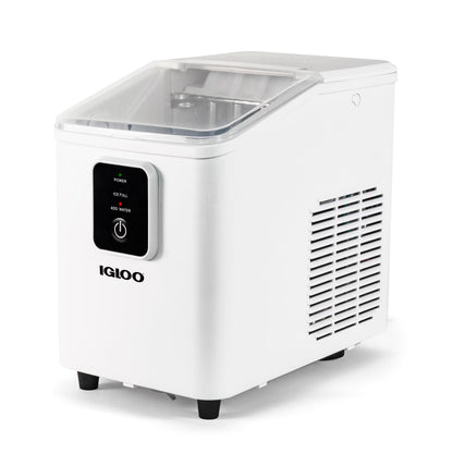 Igloo Self-Cleaning Countertop Ice Maker - Compact and Portable - Creates 26 lbs. Per Day, 8 Pieces Ready Every 7-8 Minutes - Includes Ice Scoop and Basket - Aqua