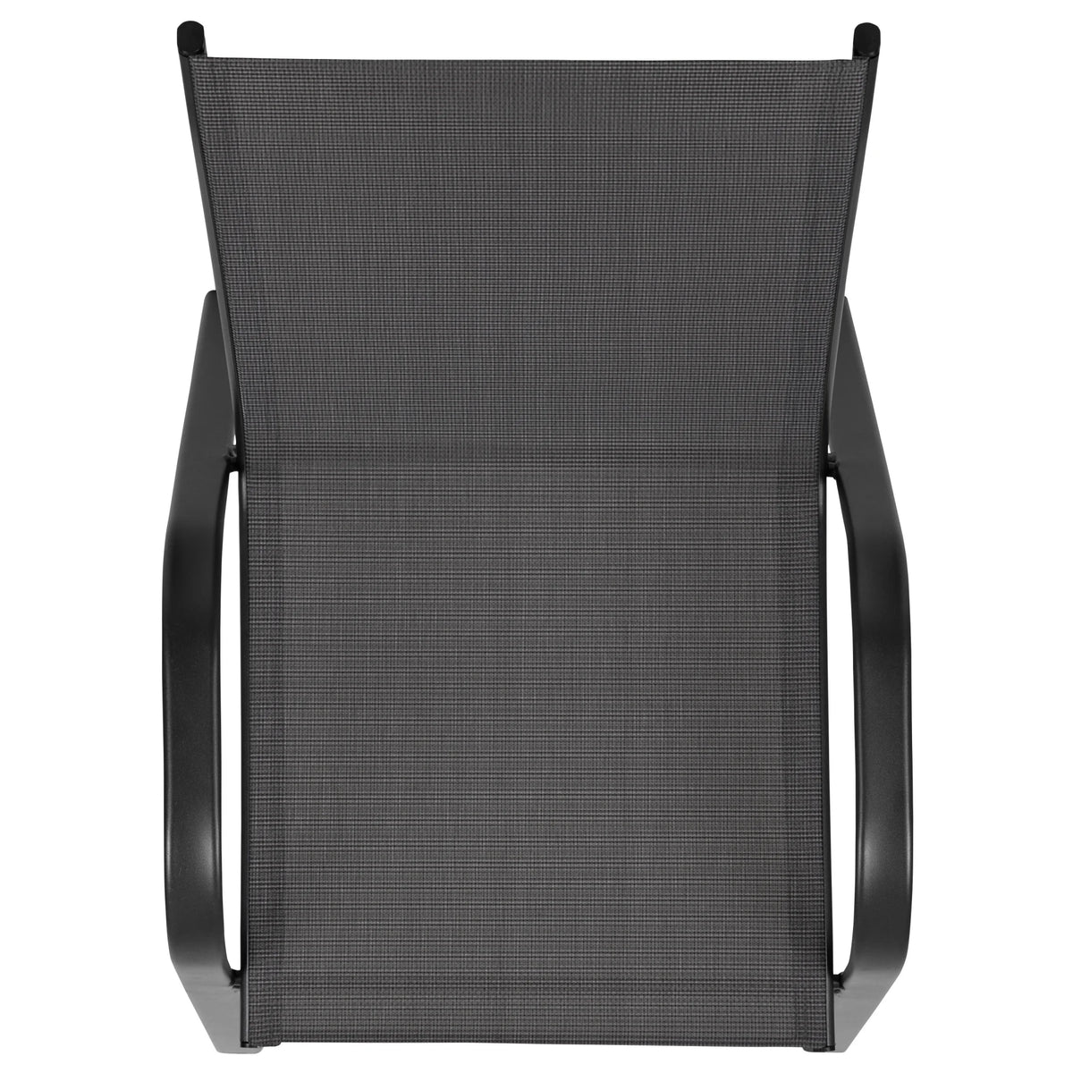 Flash Furniture 5 Pack Brazos Series Brown Outdoor Stack Chair with Flex Comfort Material and Metal Frame
