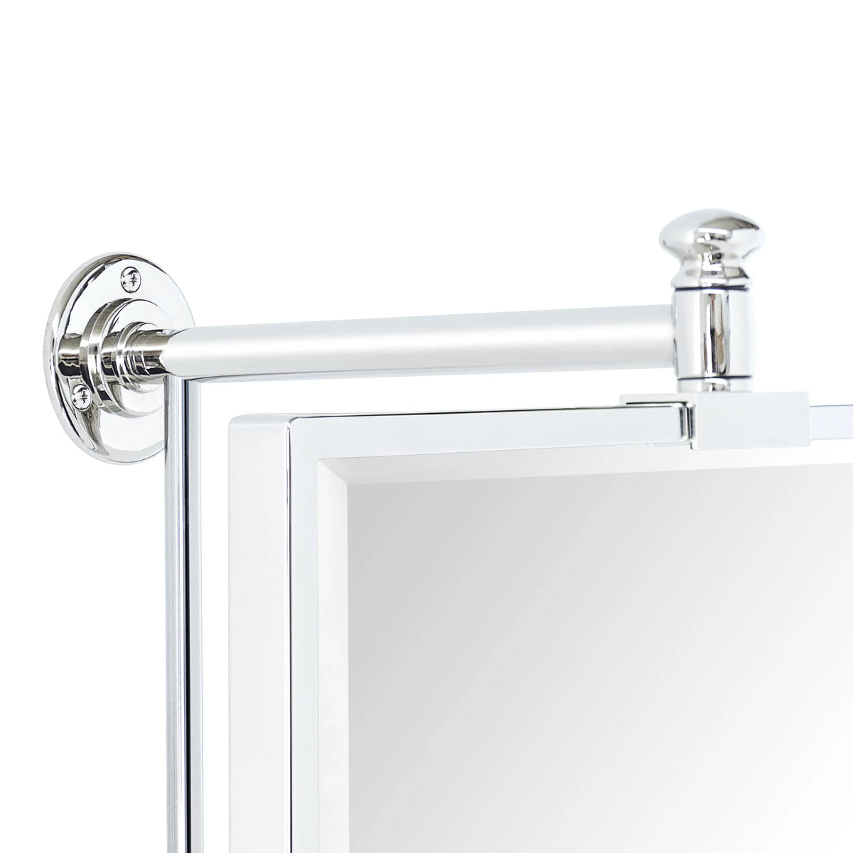 TEHOME Black Beveled Rectangle Pivot-N-View Bathroom Vanity Mirror 14x22"