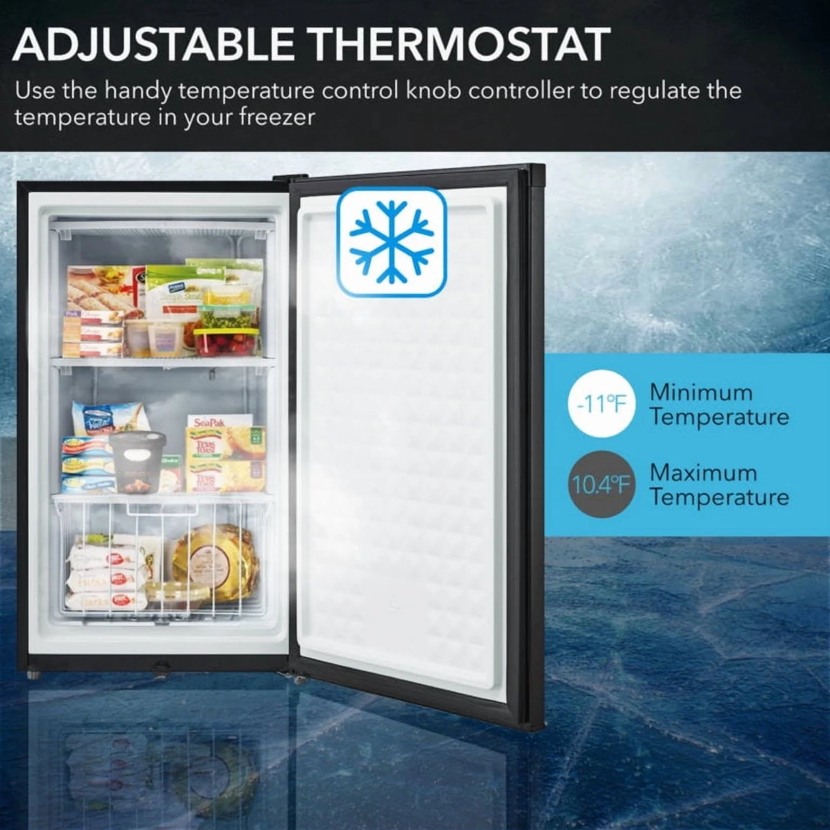 Whynter 3.0 cu. ft. Energy Star Upright Freezer with Lock �C Stainless Steel (Cuf-301SS)